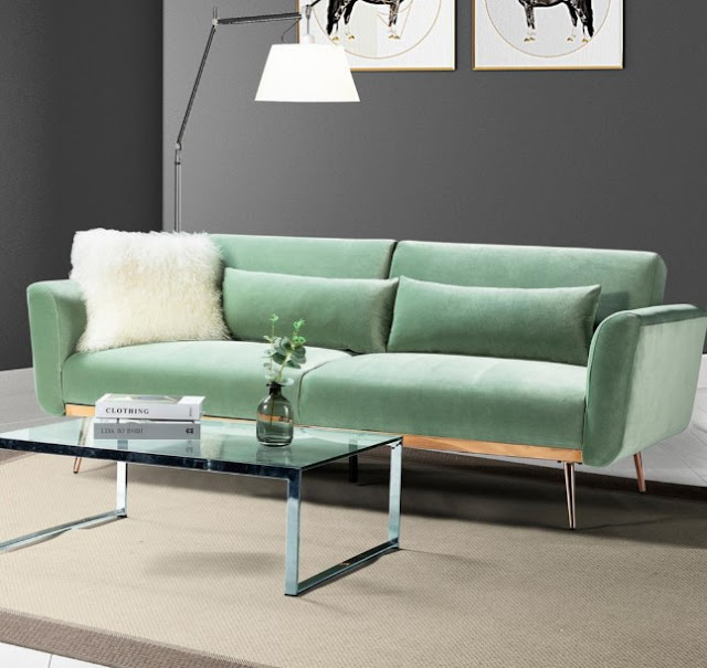 Sage green couch set