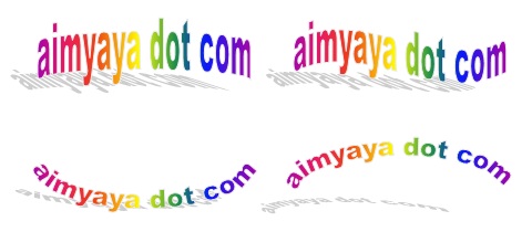 gambar contoh wordart bentuk  lengkung