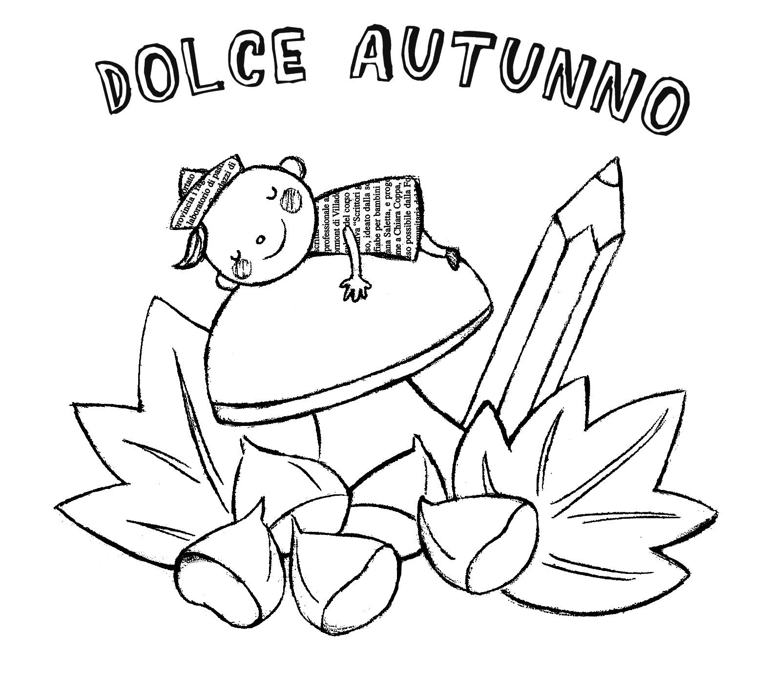 in un paese lontano e vicino una castagna dispettosa with disegni bosco per bambini