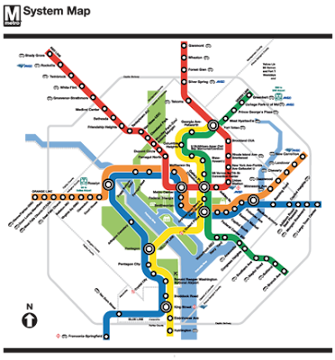 Logo Design Bike on The Whole Metro Vector Map Of Washington D C  Usa