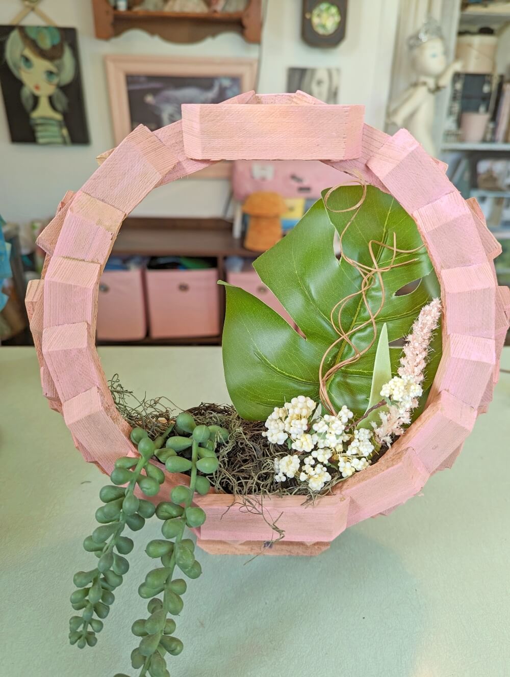 Thrifted Flower Basket Makeover