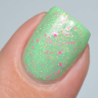 soft green nail polish