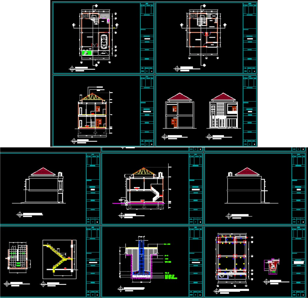 DOWNLOAD GAMBAR AUTOCAD, SKETCHUP, RAB, PROPOSAL PERUMAHAN 