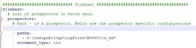 Prospectors section in the Filebeat yml file