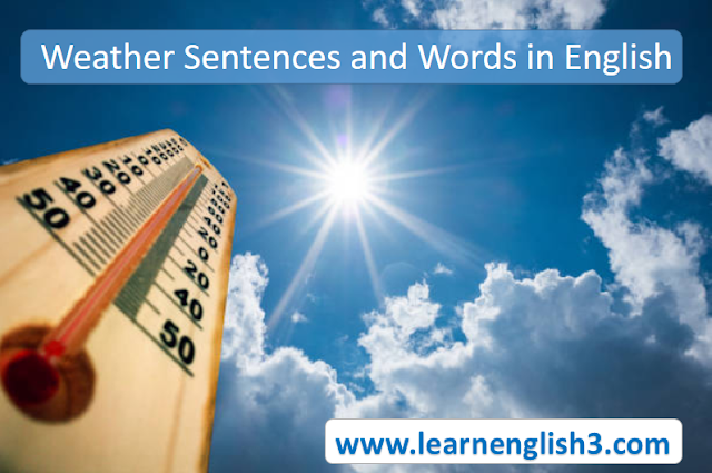 Weather Sentences and Words in English
