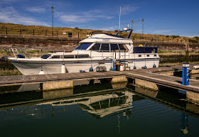 Photo of Ravensdale on a beautiful, calm, sunny day at Maryport Marina in Cumbria, UK
