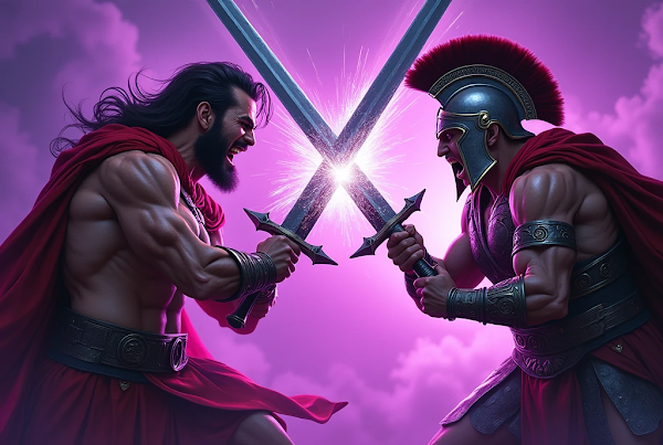 hercules y cicno luchando