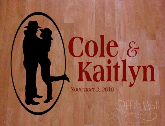 I just love this Western Wedding Dance Floor Decal