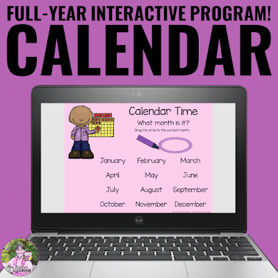Full-Year Interactive Calendar Math resource