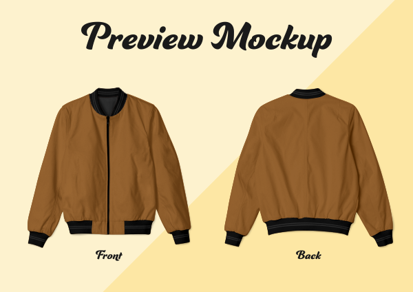 Download Mockup Bomber  Jacket File CDR Gratis Jago Desain