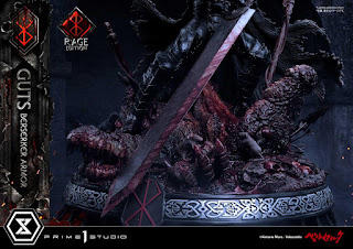 Berserk - Guts in Bersrk Armor Rage Edition y Unleash Edition Statues de Prime 1 Studio