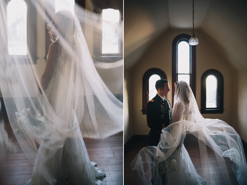 the bride and groom inside rhodes hall in atlanta