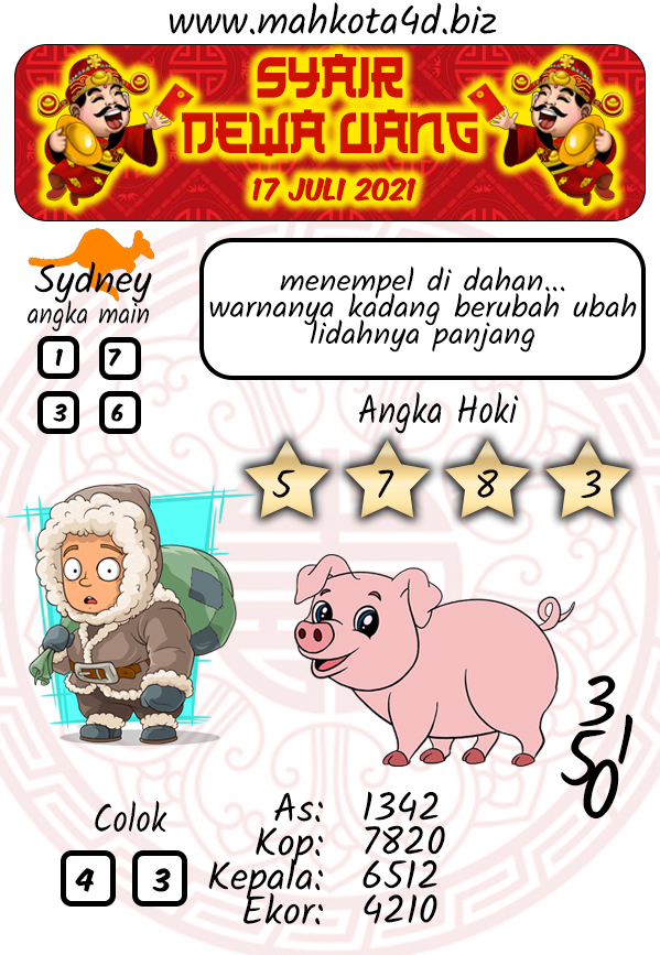 Syair Prediksi Togel Sydney - SDY Sabtu, 17 - Juli - 2021