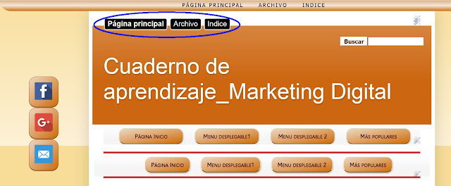 Barra social fija en sidebar left del blog