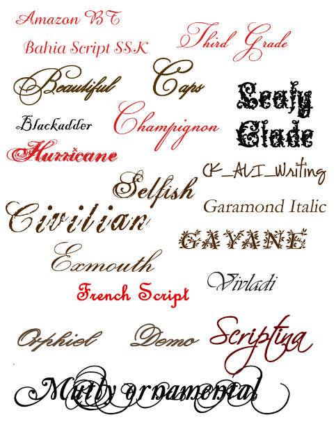 Lettering Fonts: Fancy Free