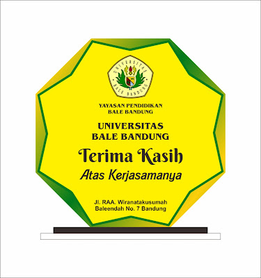 Contoh Plakat Akrilik Print UV Ucapan Terima Kasih Universitas Bale Bandung