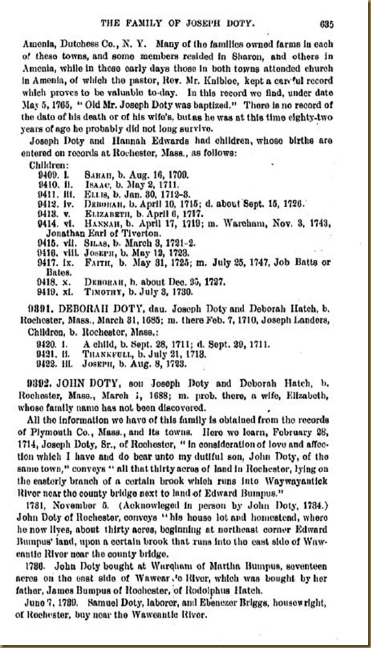 Doty-Doten Family In America-The Family of Joseph Doty10