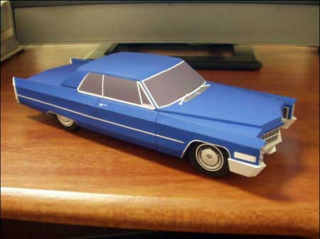 1966 Cadillac Coupe de Ville Papercraft