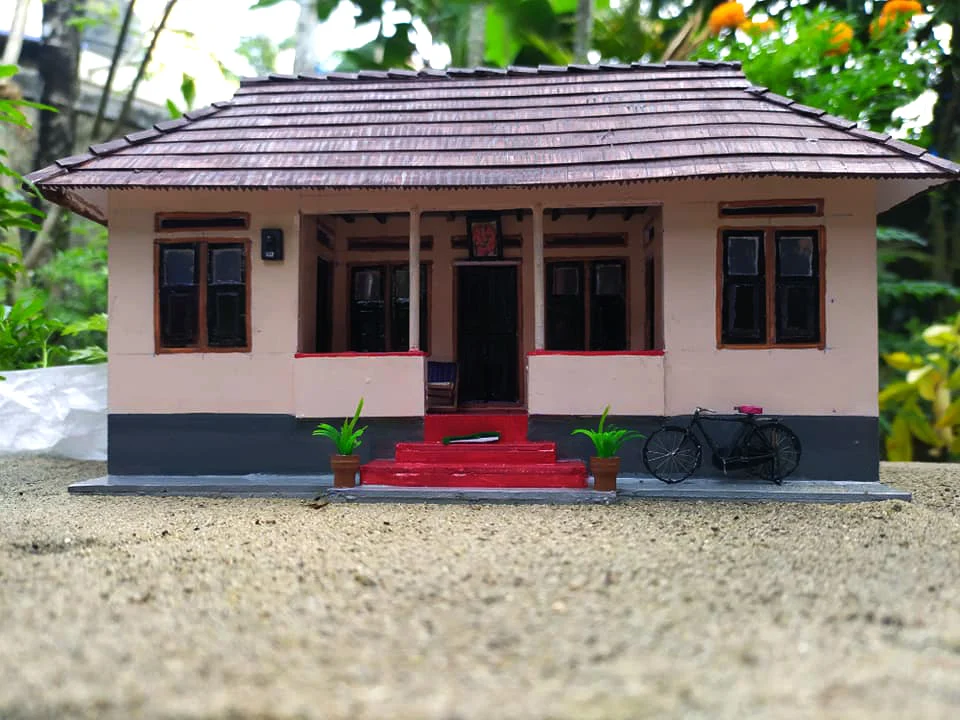 Old kerala home miniature model