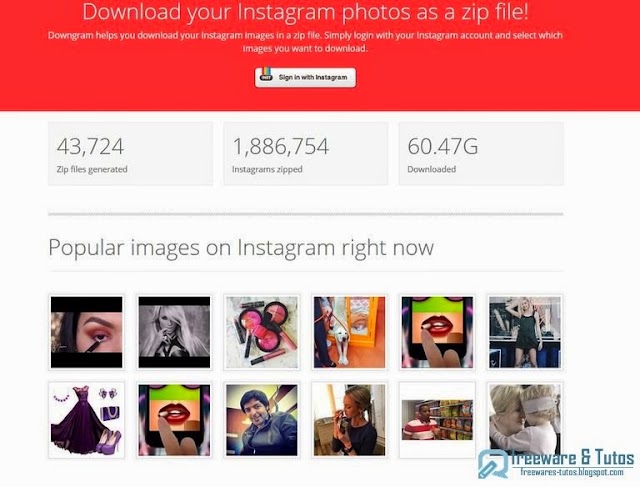 Downgram : un service en ligne pour télécharger vos images Instagram dans un fichier ZIP