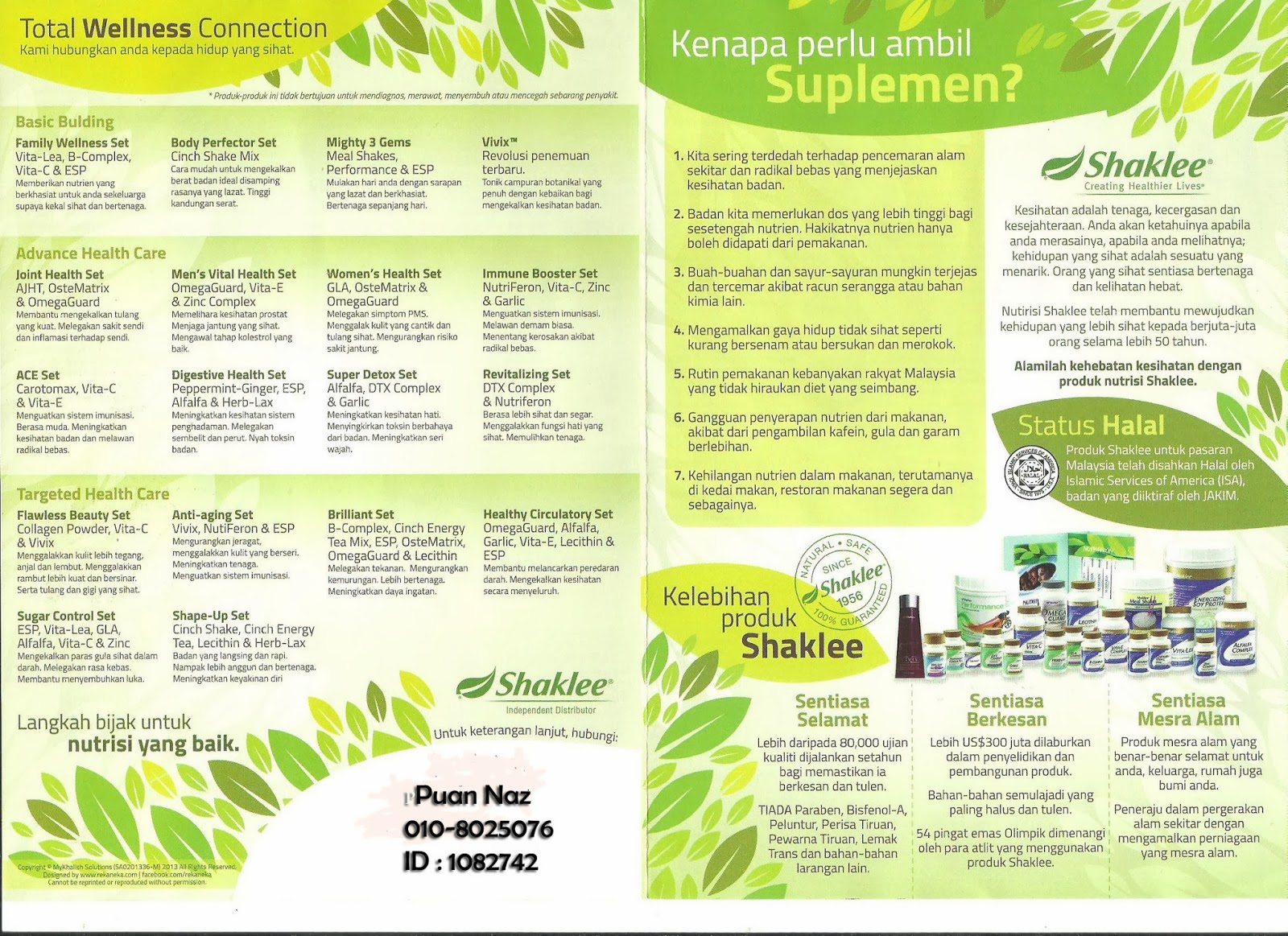 Contoh Flyers Shaklee - Wonder Traveling