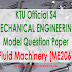 Model Question Paper:Fluid Machinery [ME206]