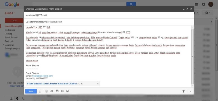 Cara Sederhana Mengirim Surat Lamaran Kerja via E-mail 