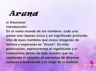 significado del nombre Aruna