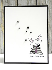 Vampire bunny card by Jennifer Ingle for Newtons Nook Designs