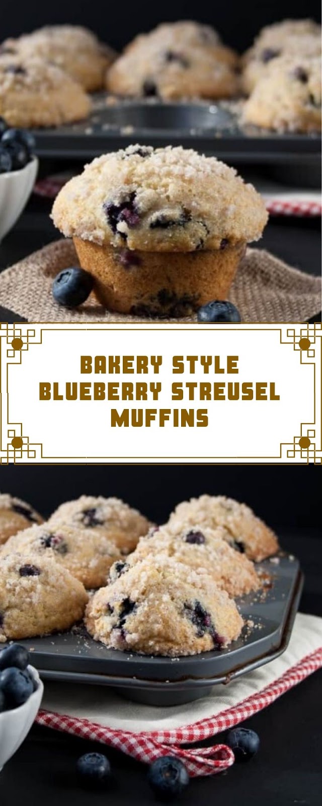 BAKERY STYLE BLUEBERRY STREUSEL MUFFINS