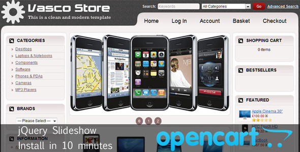 Vasco E-commerce OpenCart Template - Technology OpenCart