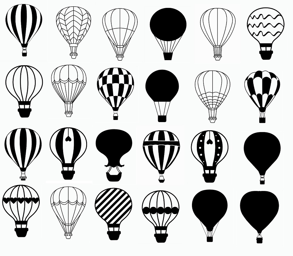 Download digitalfil: Hot Air Balloon svg,cut files,silhouette ...