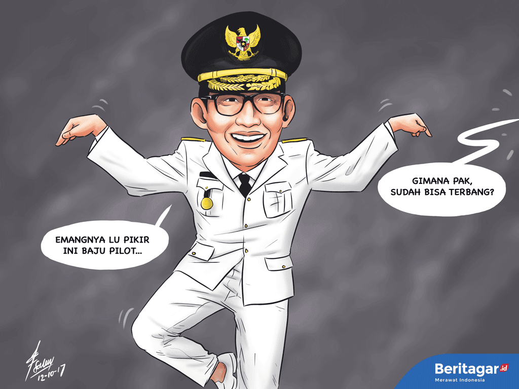 Masih Ingat Jurus Bangau Terbang Sandiaga Uno Saat Fitting Baju Dinas Diluar Dugaan Begini Tanggapan Kocak Netizen