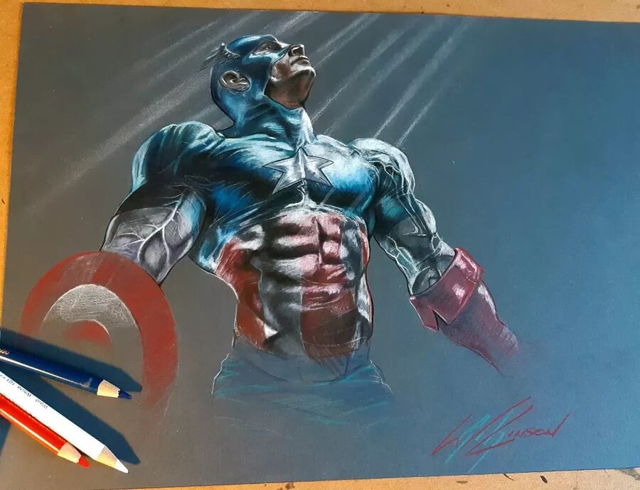 11-Captain-America-Superhero-Drawings-Rik-Wilkinson-www-designstack-co