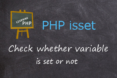 ISSET Function in PHP