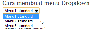 Cara Membuat Menu Drop Down Blogspot