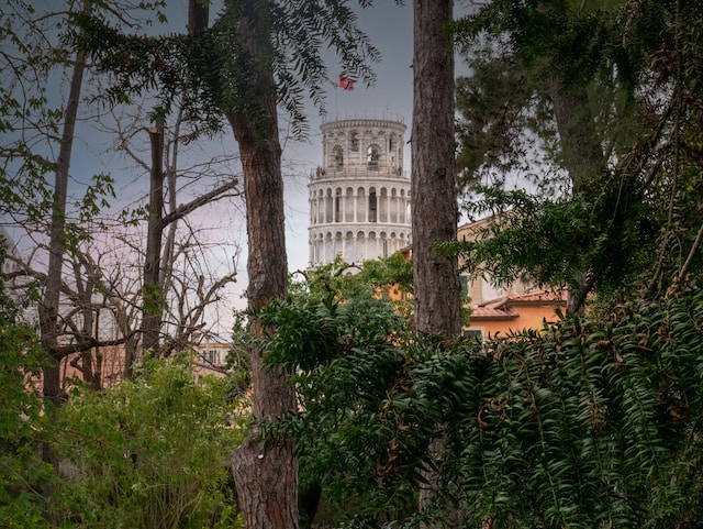 Image of the iconic Leaning Tower of Pisa, a must-see attraction for visitors to the city located about an hour west of Florence.