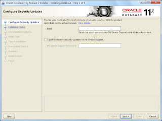 PL / SQL instalasi Oracle Database langkah 1
