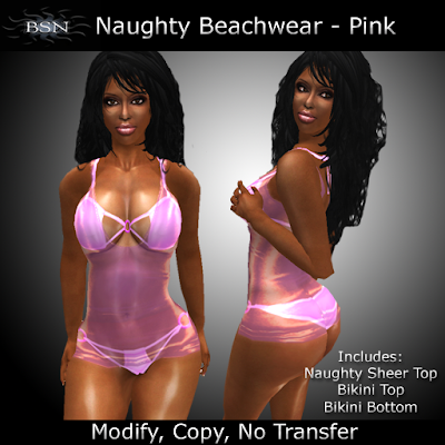 BSN Naughty Beachwear - Pink