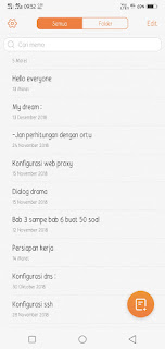 Perbandingan note vivo dengan google keep