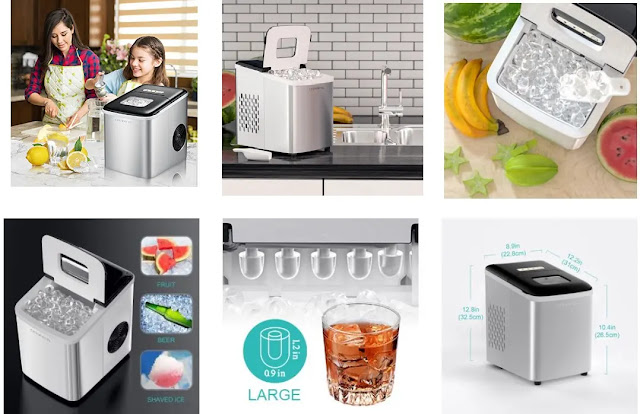 1.  Crownful Portable Ice Maker Machine - Features :