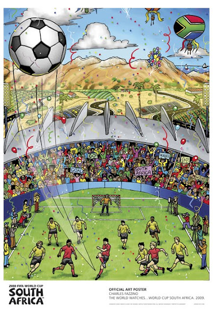world cup 2010 south africa poster design by Fazzino