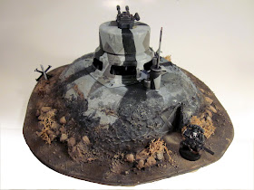 Completed Bunker for Warhammer 40k - Rear View