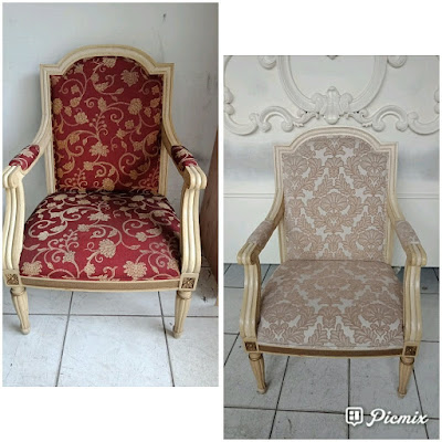 Replacing the fabric of the armchair