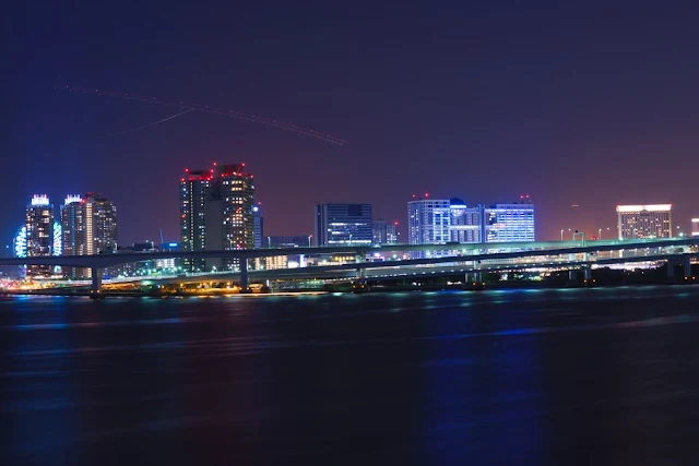 晴海ふ頭からのお台場の夜景