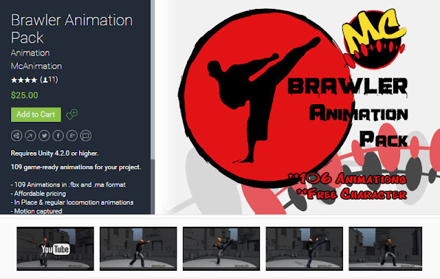 BRAWLER ANIMATION PACK - Unity Game Package Free Download Unity Asset! FREE UNITY ASSET!