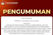 KPU Provinsi Jawa Barat: Buka Lowongan Pendaftaran Tenaga Administrasi, Satuan Pengamanan, Pengemudi dan Pramubakti