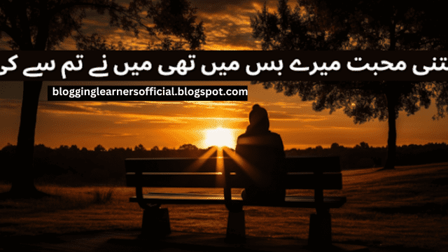 love sad poetry in Urdu - sad poetry about life in urdu