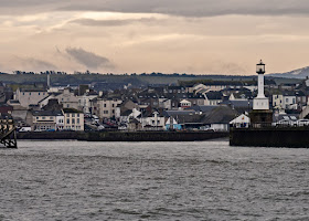 Photo of the entrance to Maryport basin from the Solway Firth