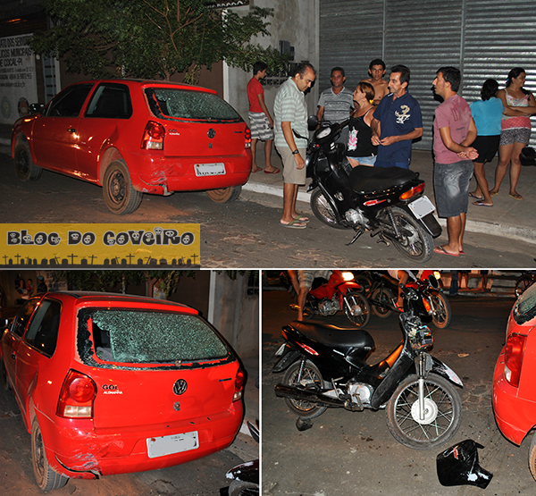 Menor fica ferido ao colidir moto na traseira de carro estacionado no centro de Cocal